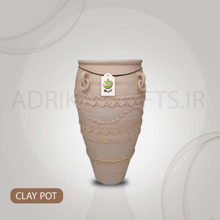 کوزه خمره سفالی خام ارتفاع 80 دهنه 33
