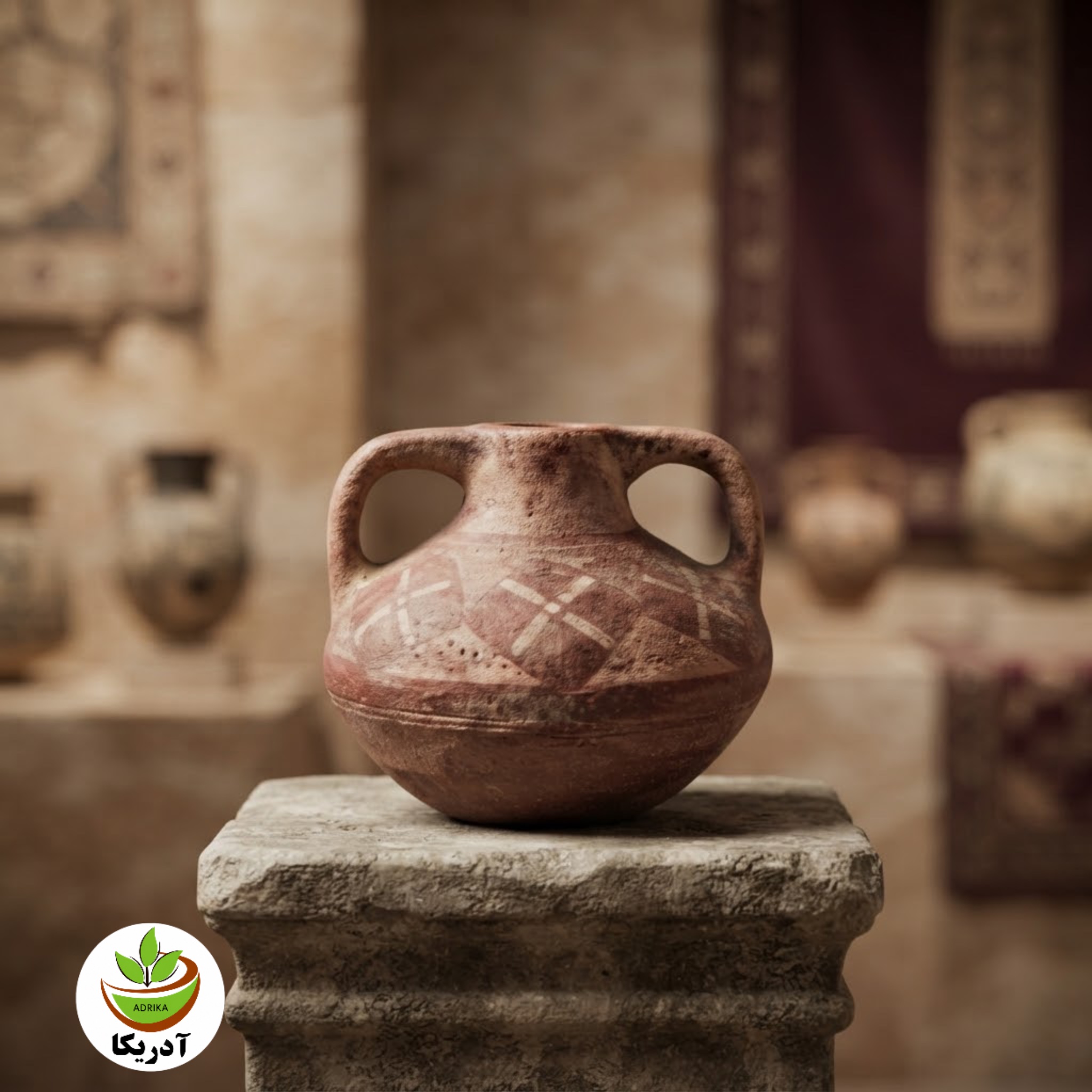 ظرف سفالینه کلکسیونی باستانی زیر خاکی